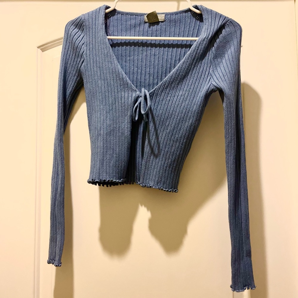 Tilly’s Tie Front Blue Cardigan